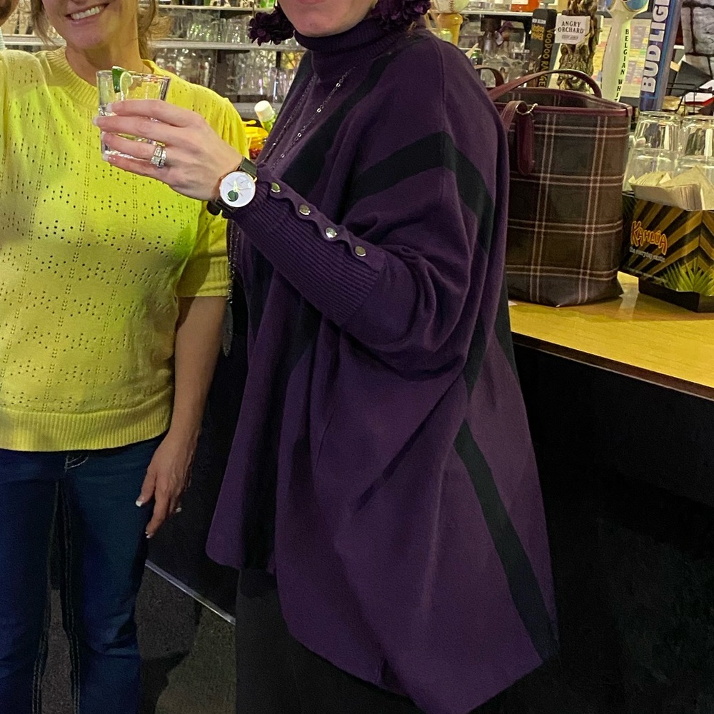 Alfani Purple and Black Sweatshirt